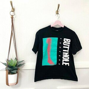 NEW SUPREME “Butthole Surfers” Black Graphic T-Shirt